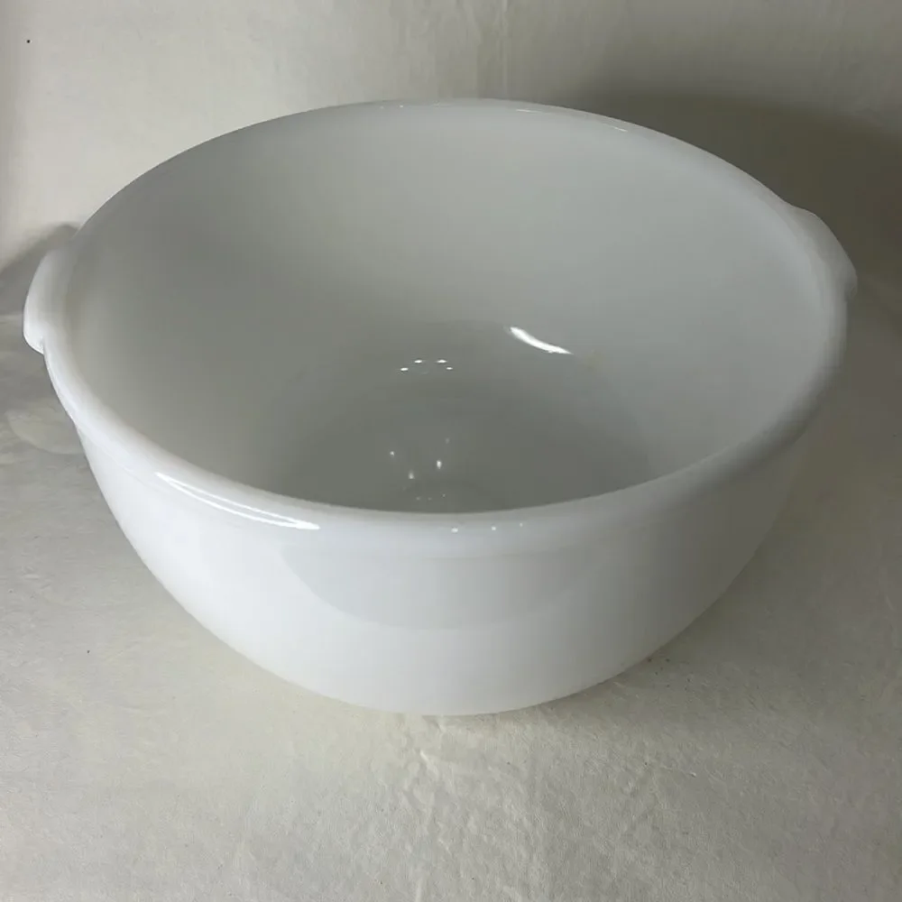 Glasbake For Sunbeam White Glass Bowl 3 1/2 Quarts